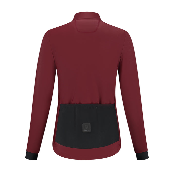 Rogelli Signature fietsshirt dames rood lange mouw achterkant.