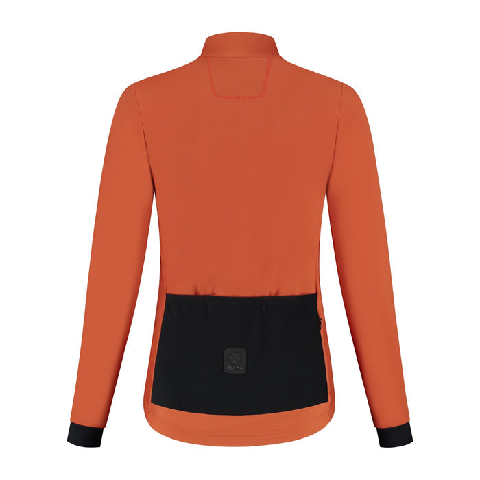 Rogelli Signature fietsshirt dames oranje lange mouw achterkant.