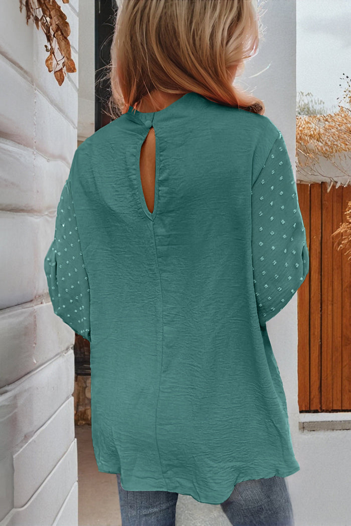 Skobeloff Swiss Dot Balloon Sleeve Loose Blouse - Tops/Blouses & Shirts