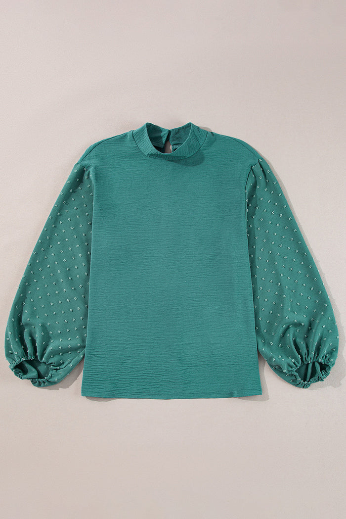 Skobeloff Swiss Dot Balloon Sleeve Loose Blouse - Tops/Blouses & Shirts
