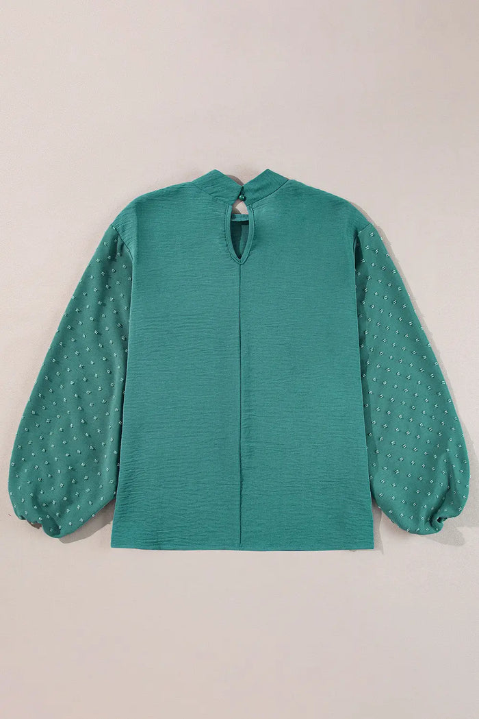 Skobeloff Swiss Dot Balloon Sleeve Loose Blouse - Tops/Blouses & Shirts