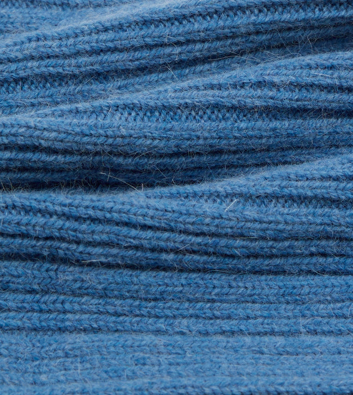 Sky Blue Geelongora Ribbed Knit Cap
