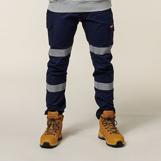Slim Fit Stretch Canvas Cargo Pants with Tape 02855