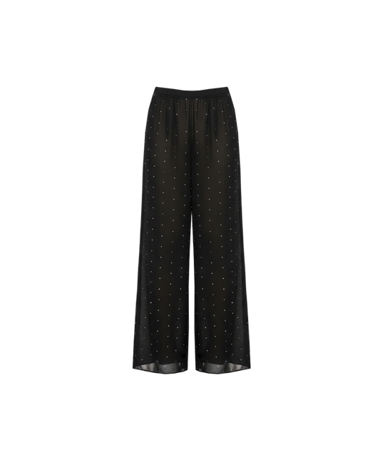 SOPHIE SHEER PANT BLACK SPARKLE