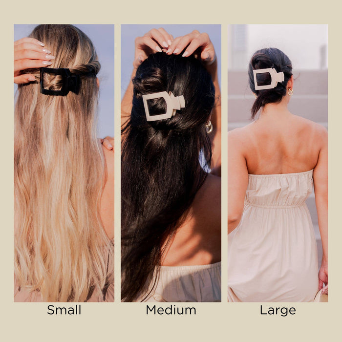 Square Flat Hair Clip | Small | Tortoise