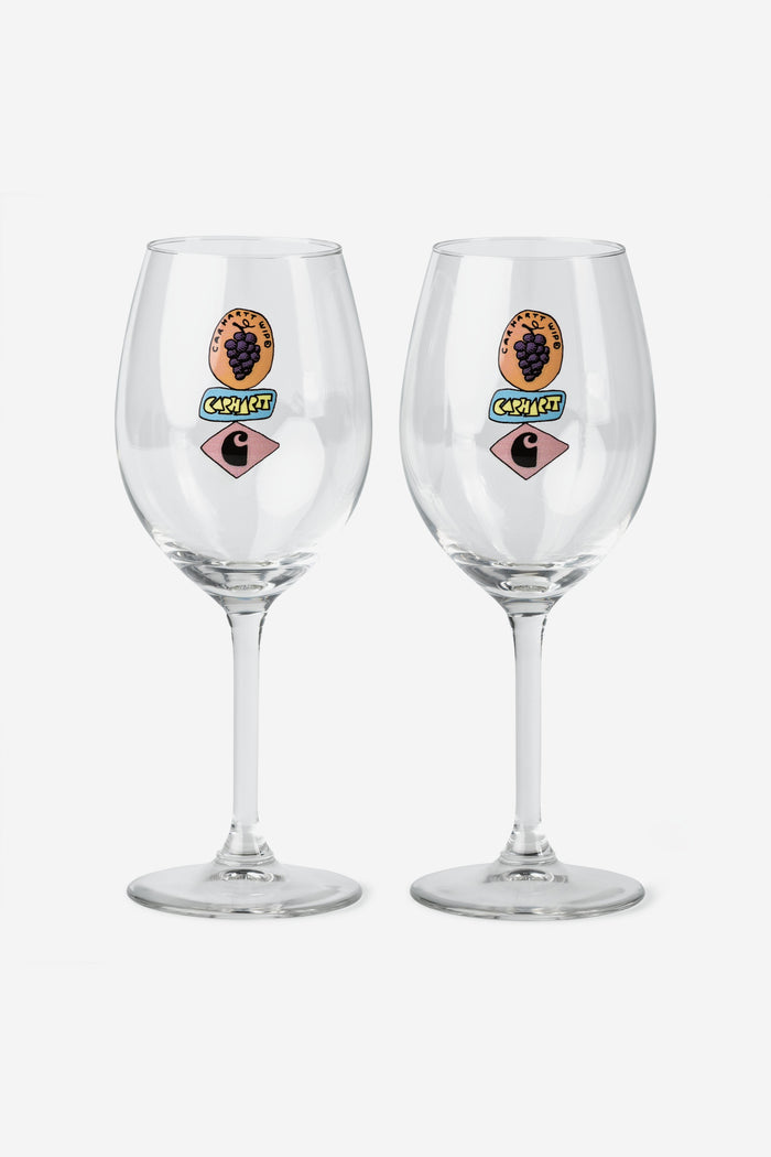 Stacked Grapes Wine Glass Set