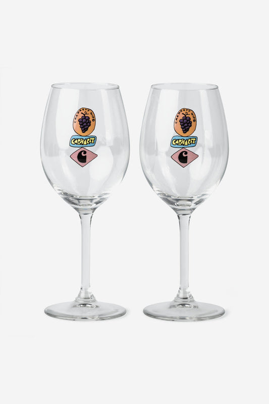 Stacked Grapes Wine Glass Set