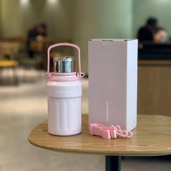 976ml pink striped stainless steel thermos pot Limited time sale! !