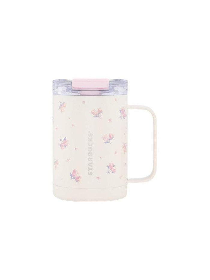 Starbucks Cup 2025 Garden Dance Fresh Handle Portable Office Home Stainless Steel Double Spout Tabletop Cup.
