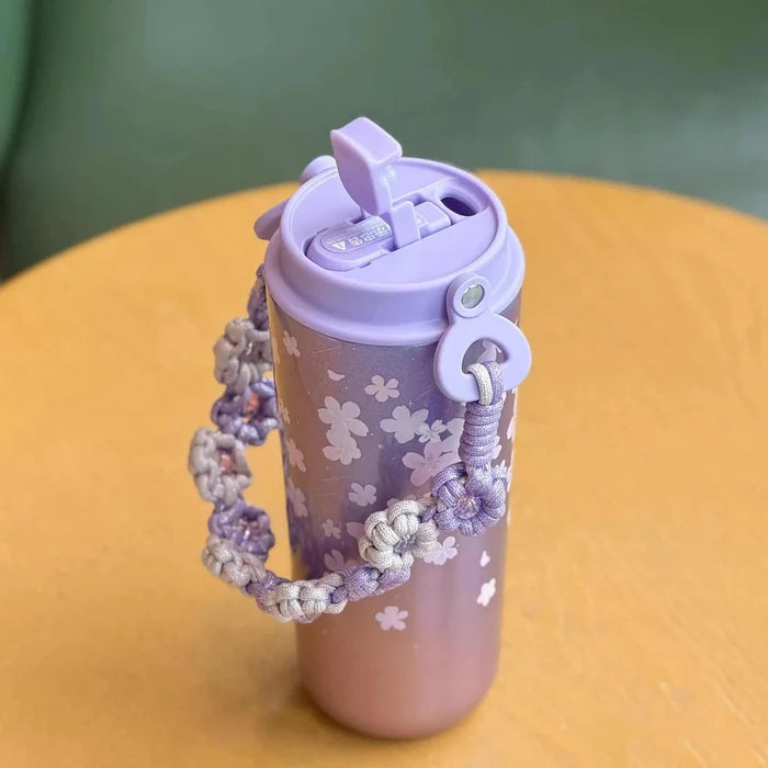 Starbucks Cup 2026 Twilight Cherry Blossom Graceful Gradual Purple Cherry Blossom Large-capacity Car Portable Double Drinking Spout Accompanying Water Cup.