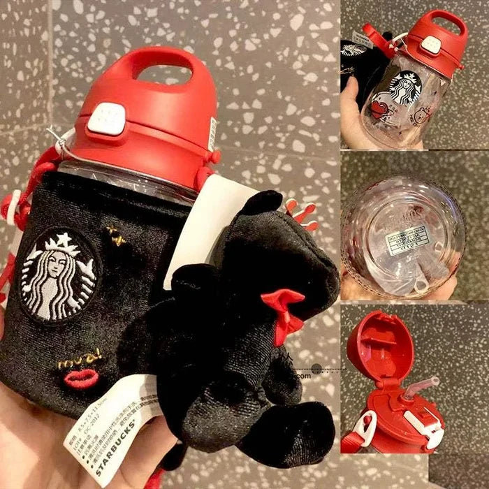 21 Valentine's Day-Love Planet Plastic Straw Cup 370ml