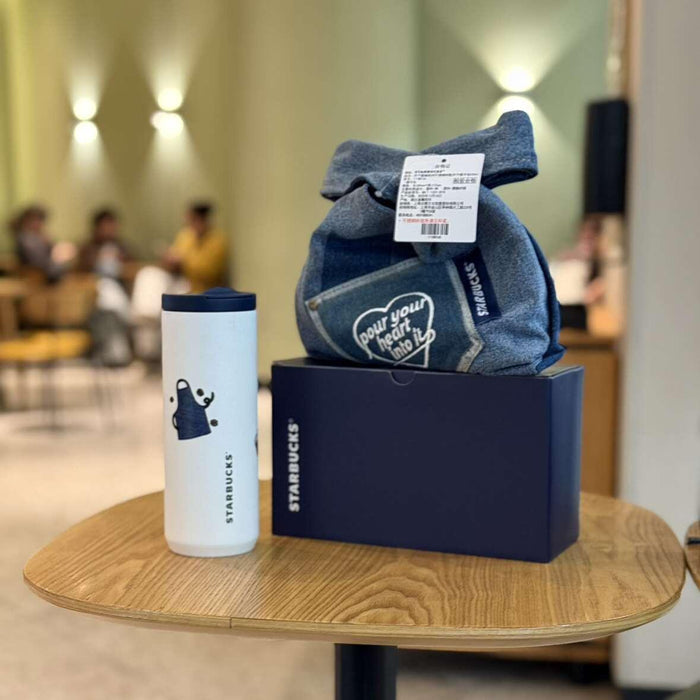 530ml stainless steel with denim tote bag