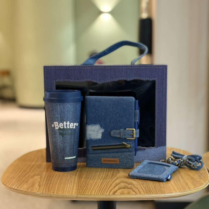 500ml stainless steel thermos mug with denim pen