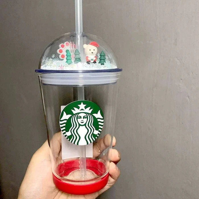 Starbucks Cup Korea bear glass  cup.