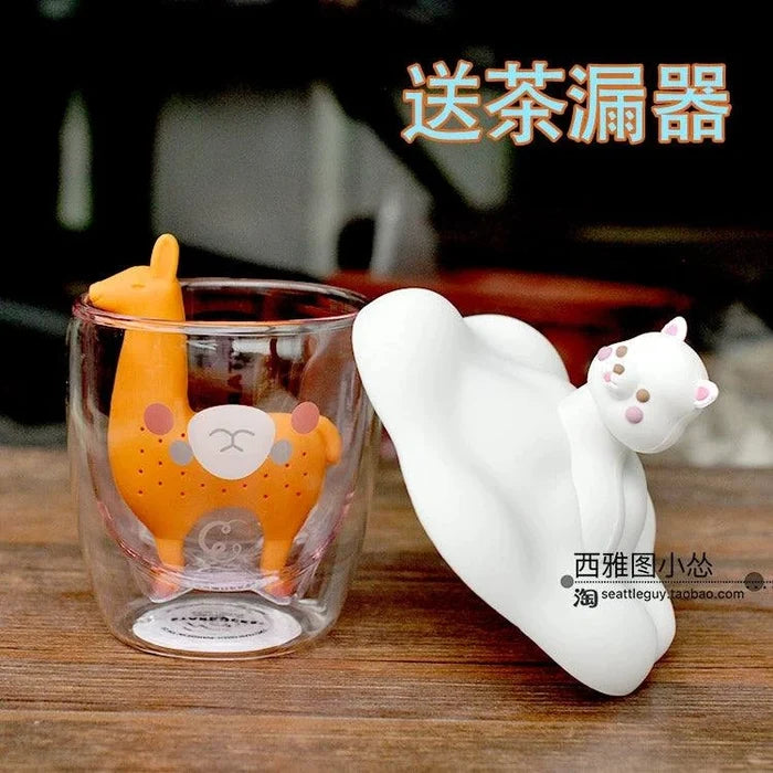 9oz Alpaca Double Glass + Tea Loss 270ml