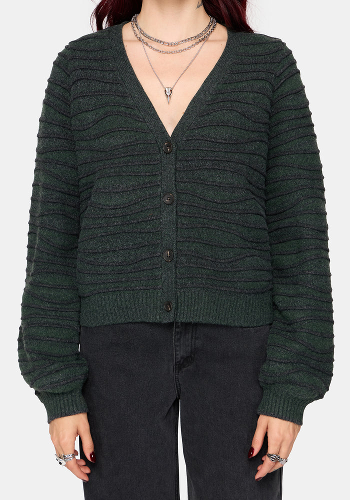 Stormi Wave Stripe Knit Cardigan