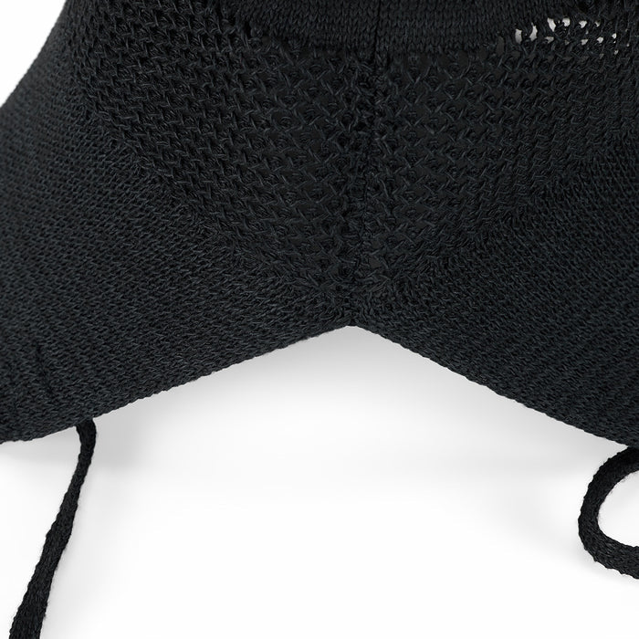 Summer Knit Bonnet Hat (Black)