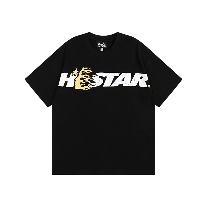 T-Shirt Hellstar Cartoon Logo Glitter Black