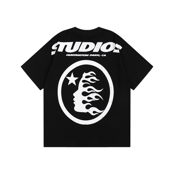 T-Shirt Hellstar Cartoon Logo Glitter Black