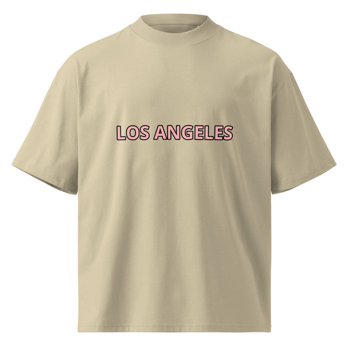 T-shirt oversize col montant Los Angeles Pierre face - logo Los Angeles imprimé sur la poitrine