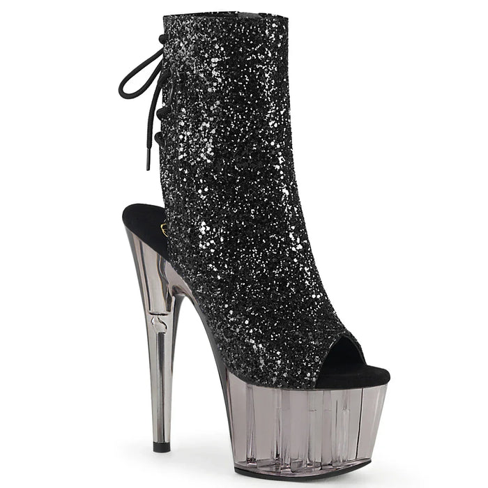 Tacones Pleaser ADORE-1018GT Negro Purpurina Ahumado