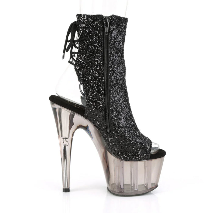 Tacones Pleaser ADORE-1018GT Negro Purpurina Ahumado