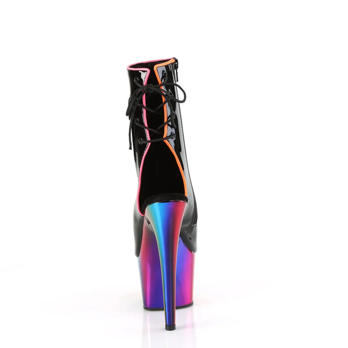 Tacones Pleaser ADORE-1018RC-02 Negro Charol Rainbow