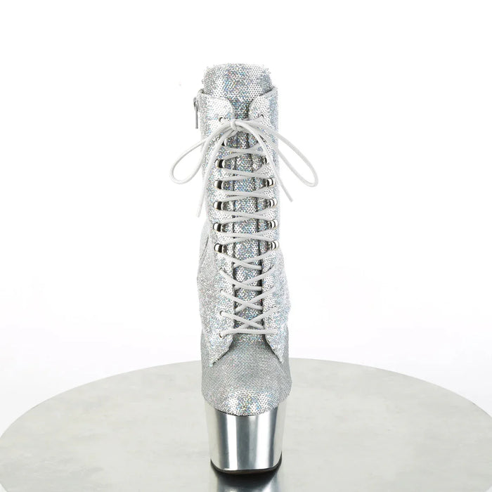 Tacones Pleaser ADORE-1020SQ-02 Plata Holo Sequins