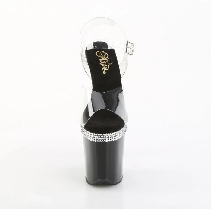 Tacones Pleaser FLAMINGO-808MLS Transparente Negro