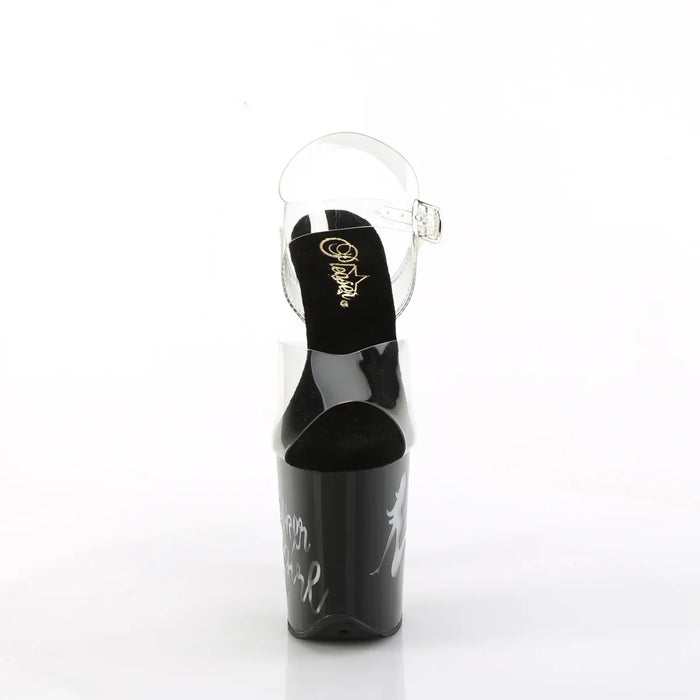 Tacones Pleaser FLAMINGO-808NLTG Transparente Negro