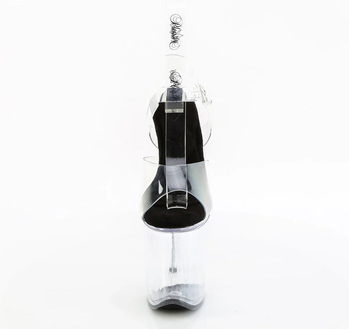 Tacones Pleaser FLAMINGO-808PREM Transparente Negro