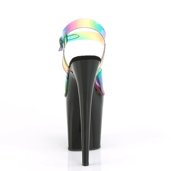 Tacones Pleaser FLAMINGO-808RB Rainbow Negro