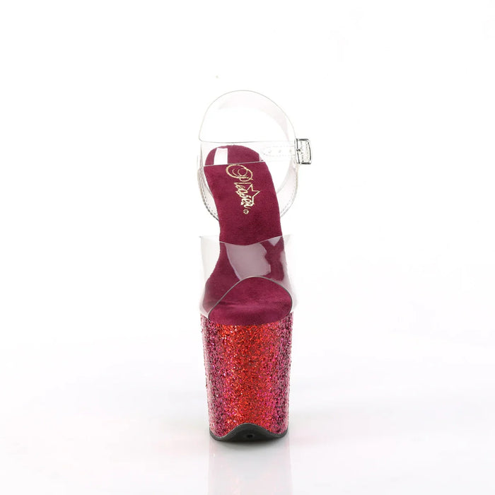 Tacones Pleaser FLAMINGO-808RBG Transparente Rainbow Purpurina
