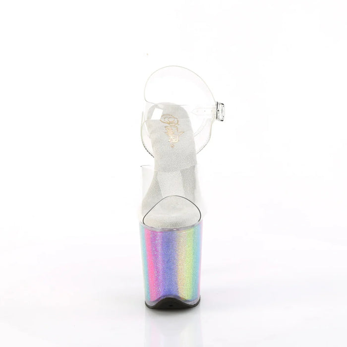 Tacones Pleaser FLAMINGO-808RG-01 Transparente Rainbow Purpurina