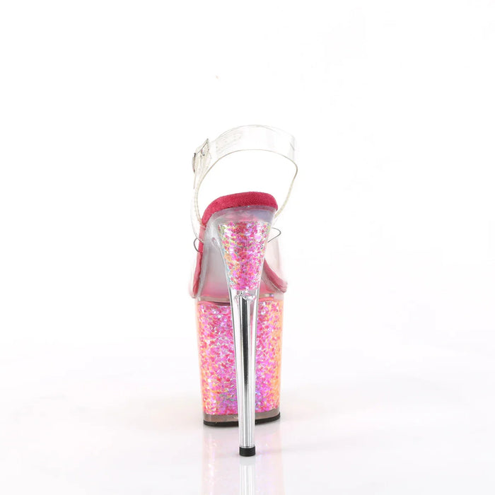 Tacones Pleaser FLAMINGO-808RG-02 Transparente Rainbow Confetti