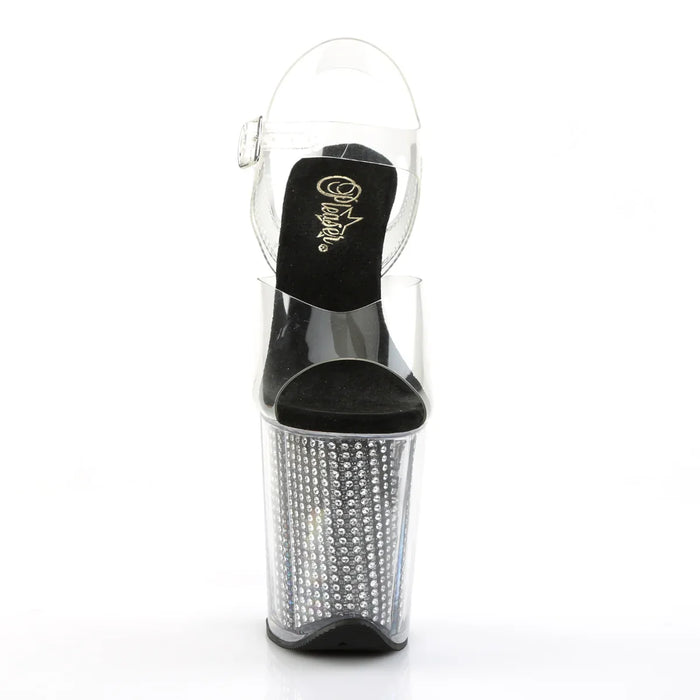 Tacones Pleaser FLAMINGO-808SRS Transparente Negro