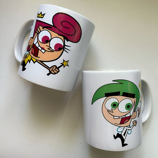 Duo de tasses Fées Magiques colorées – céramique EDISAMP