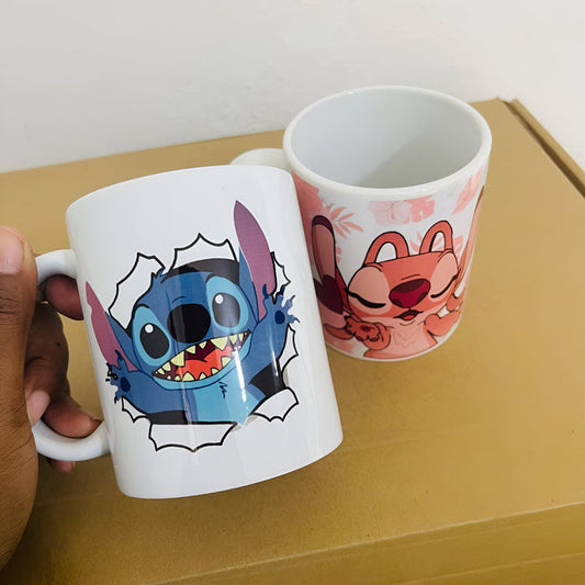 Duo de tasses Stitch & Angel – céramique kawaii Disney