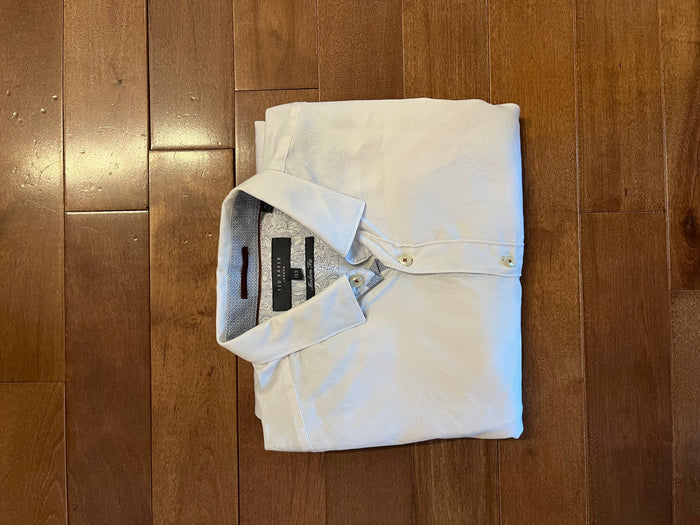 Ted Baker London Modern Fit Shirt – White (Pre-owned)