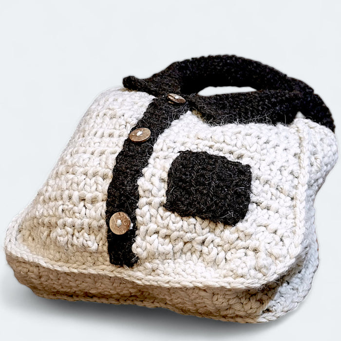 Teen Wool Bag – Jacket Design in Natural & Brown - Mojopanda Organic  Store
