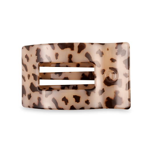 TELETIES Blonde Tortoise Flat Rectangle Hair Clip | Medium Lay-Back Claw