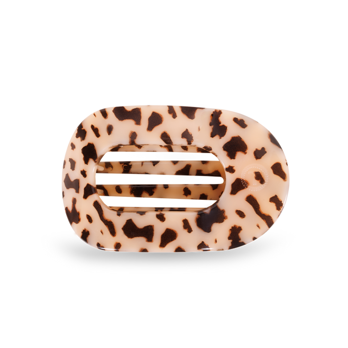TELETIES Flat Lay Hair Clip – Blonde Tortoise (Medium)