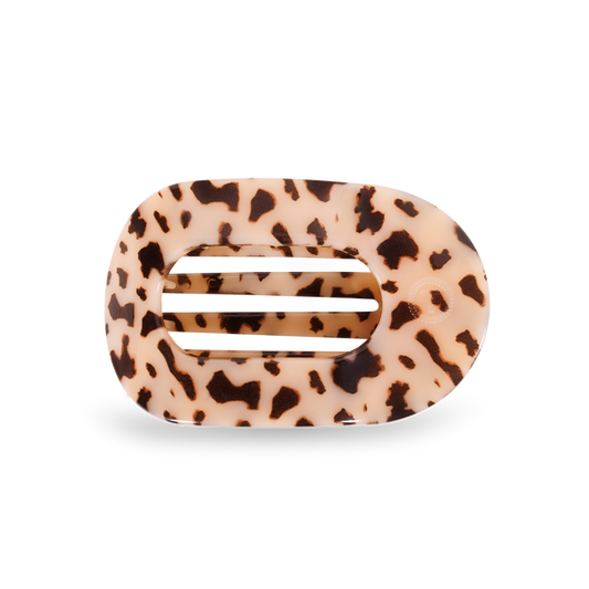 TELETIES Flat Lay Hair Clip – Blonde Tortoise (Medium)