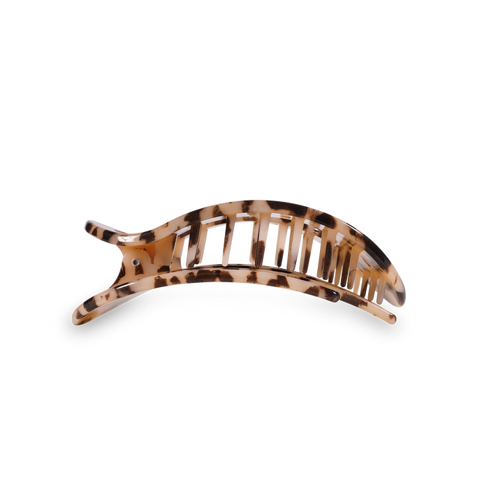 TELETIES Flat Lay Hair Clip – Blonde Tortoise (Medium)