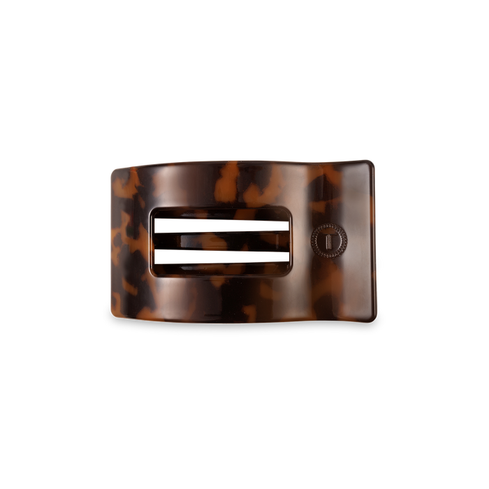 TELETIES Small Flat Rectangle Hair Clip – Tortoise Shell