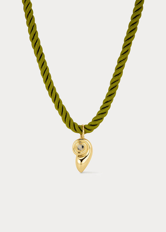The Palma Shell Cord Necklace - Gold