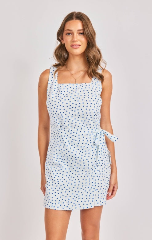 Tidepool Wrap Over Mini Dress