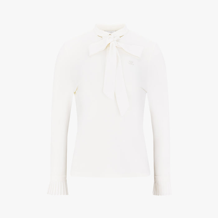 Tie Mockneck Tshirt (Ivory)