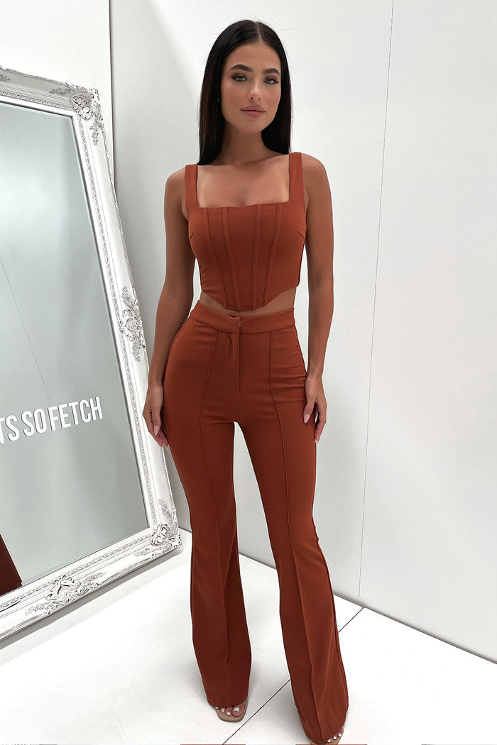 Token Corset Top - Brown