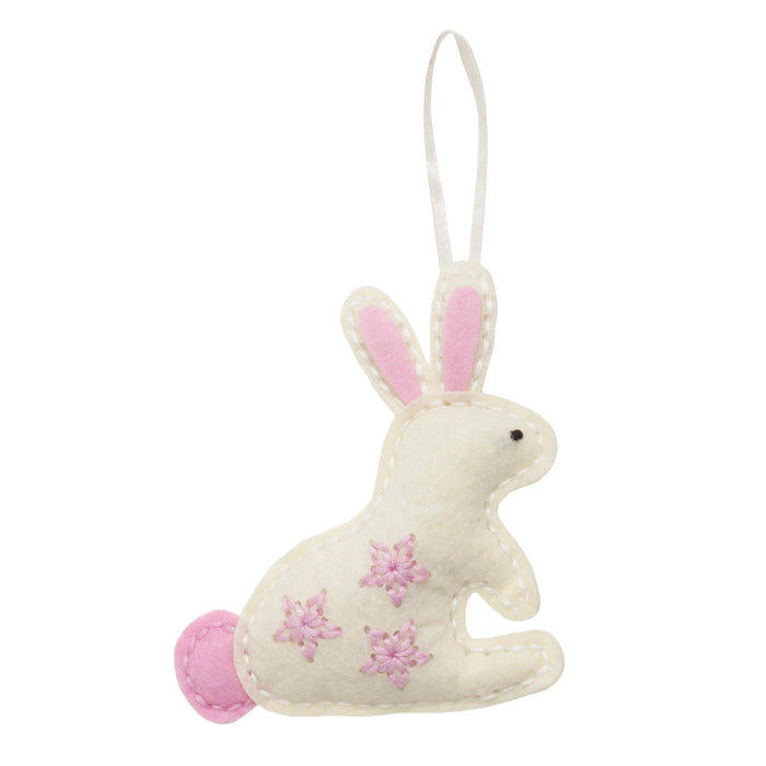 Trimits Felt Decoration Kit Bunny, 2x6x13cm, Includes Pre-Cut Felt, Stuffing, Beads, Thread, and Instructions